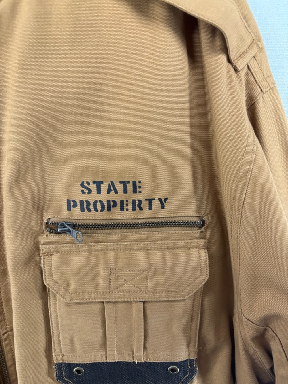 State Property Rocawear Men Retro Jacket Tactical Fishing Cotton Size 2XL Lined - Picture 3 of 10